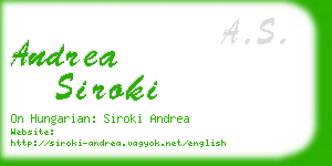 andrea siroki business card